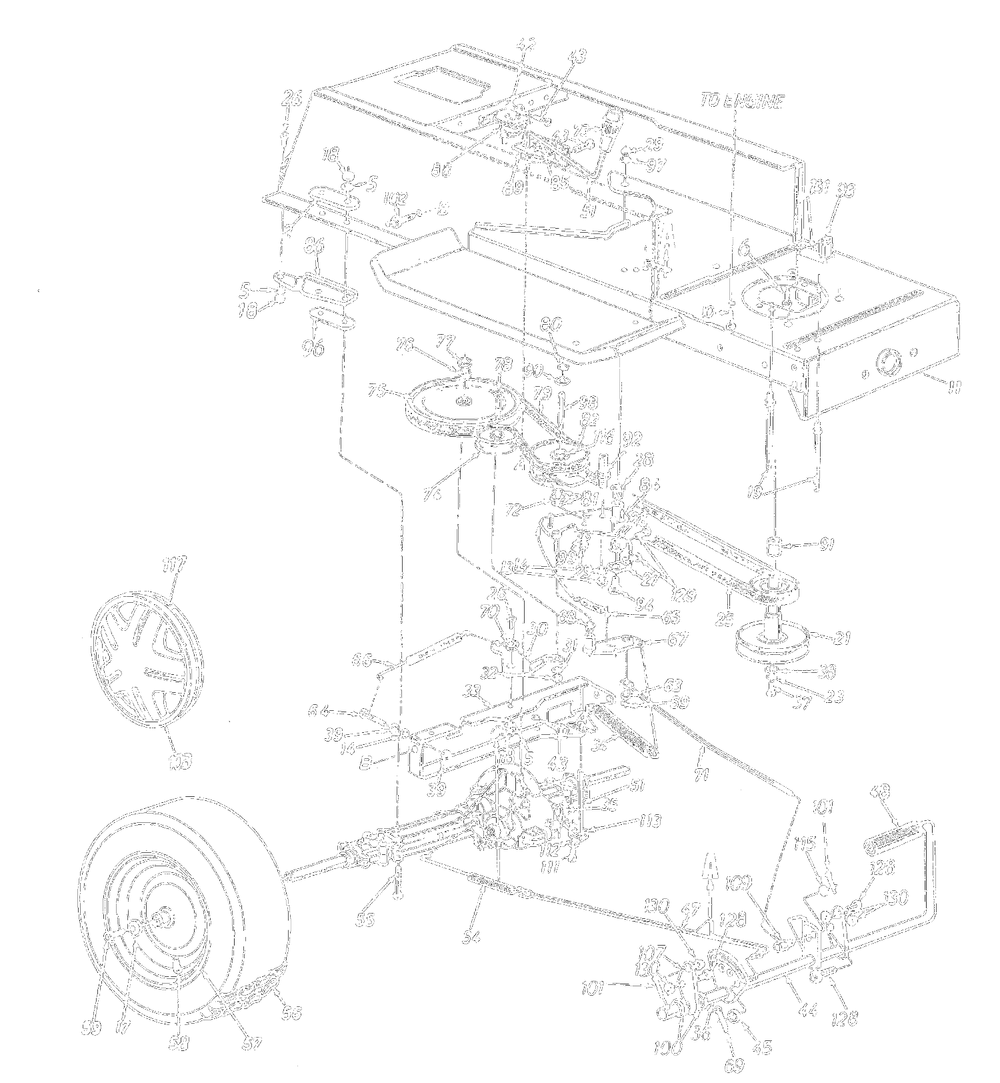 Drive, Wheels Rear Diagram and Parts List for 13AM675G062 2001 Yard Machines Lawn Tractor